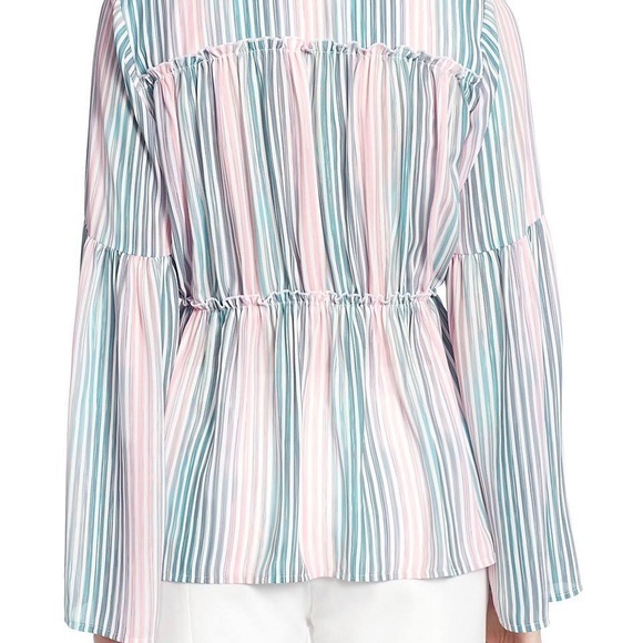Catherine Malandrino Florrie Striped Blouse Medium - Picture 4 of 11